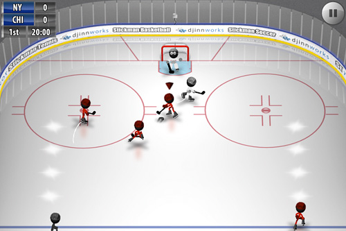 Gameplay screenshots of the Stickman: Ice hockey for iPad, iPhone or iPod.