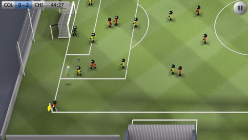 Gameplay screenshots of the Stickman Soccer for iPad, iPhone or iPod.
