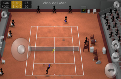 Gameplay screenshots of the Stickman Tennis for iPad, iPhone or iPod.