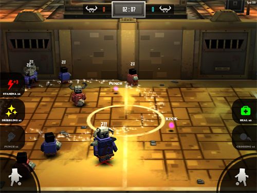 Gameplay screenshots of the Striker arena for iPad, iPhone or iPod.