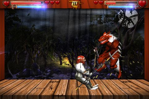 Gameplay screenshots of the String fighter for iPad, iPhone or iPod.