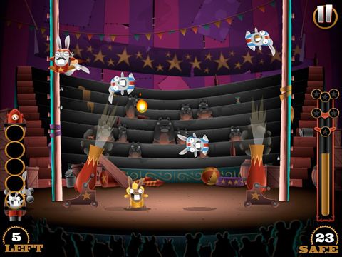 Gameplay screenshots of the Stunt bunnies: Circus for iPad, iPhone or iPod.