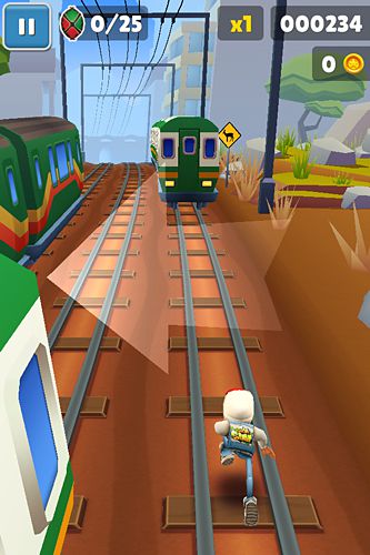 Gameplay screenshots of the Subway surfers: Kenya for iPad, iPhone or iPod.