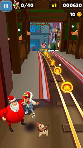 Gameplay screenshots of the Subway Surfers: North pole for iPad, iPhone or iPod.