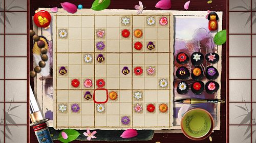 Gameplay screenshots of the Sudoku samurai for iPad, iPhone or iPod.