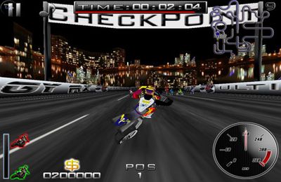 Gameplay screenshots of the Super Bikers for iPad, iPhone or iPod.
