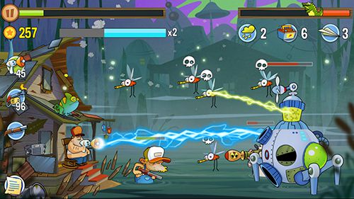 Gameplay screenshots of the Swamp attack for iPad, iPhone or iPod.