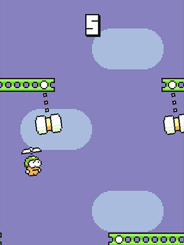 Gameplay screenshots of the Swing copters for iPad, iPhone or iPod.
