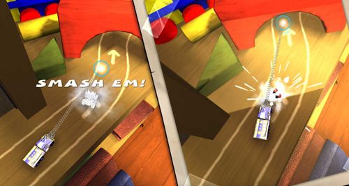 Gameplay screenshots of the Swing racers for iPad, iPhone or iPod.