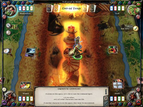 Gameplay screenshots of the Talisman for iPad, iPhone or iPod.