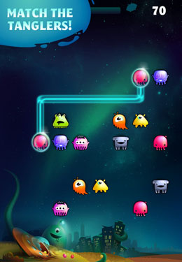 Gameplay screenshots of the Tanglers for iPad, iPhone or iPod.
