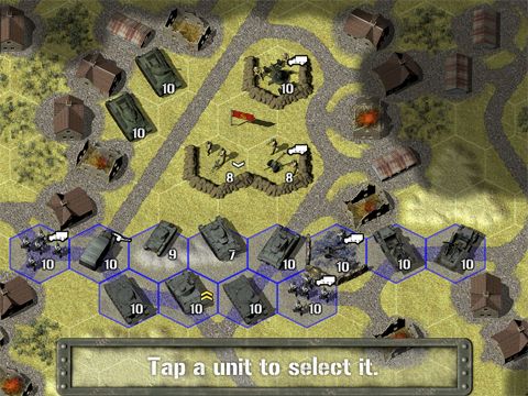 Gameplay screenshots of the Tank battle: East front 1941 for iPad, iPhone or iPod.