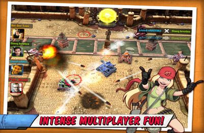 Gameplay screenshots of the Tank Battles - Explosive Fun! for iPad, iPhone or iPod.