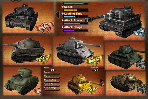 Gameplay screenshots of the Tanks battalion: Blitz for iPad, iPhone or iPod.