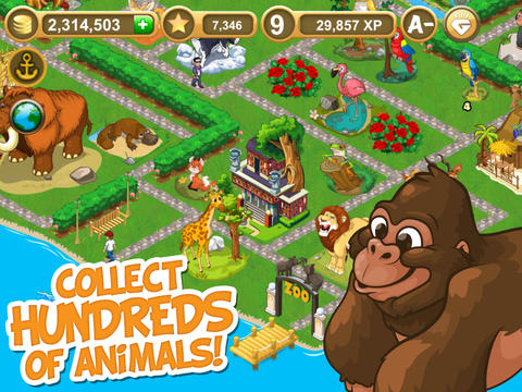Gameplay screenshots of the Tap Zoo for iPad, iPhone or iPod.