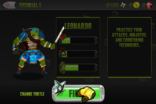 Gameplay screenshots of the Teenage mutant ninja turtles: Brothers unite for iPad, iPhone or iPod.