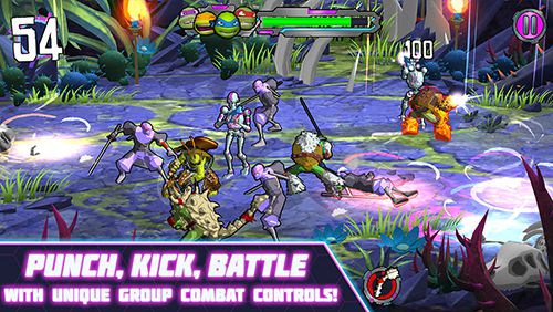 Gameplay screenshots of the Teenage mutant ninja turtles: Portal power for iPad, iPhone or iPod.