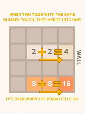 Gameplay screenshots of the The 2048 for iPad, iPhone or iPod.