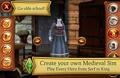 Gameplay screenshots of the The Sims: Medieval for iPad, iPhone or iPod.