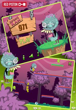 Gameplay screenshots of the The Zombie Dash for iPad, iPhone or iPod.