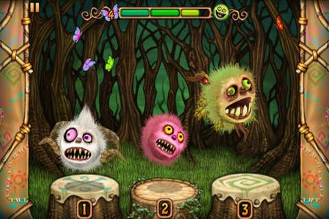 Gameplay screenshots of the Thumpies for iPad, iPhone or iPod.