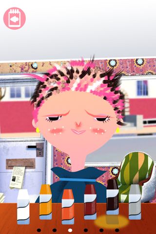 Gameplay screenshots of the Toca: Hair salon for iPad, iPhone or iPod.