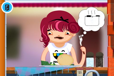 Gameplay screenshots of the Toca: Kitchen for iPad, iPhone or iPod.