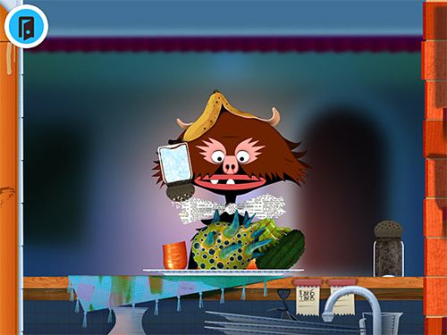 Gameplay screenshots of the Toca: Kitchen monsters for iPad, iPhone or iPod.