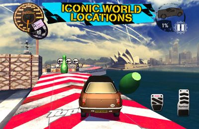 Gameplay screenshots of the Top Gear: Stunt School Revolution for iPad, iPhone or iPod.