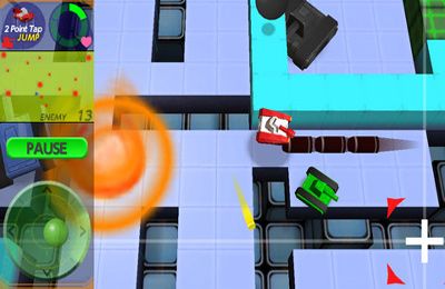 Gameplay screenshots of the TouchBattleTankSP for iPad, iPhone or iPod.