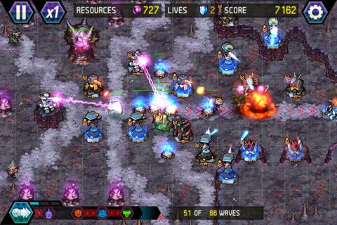 Gameplay screenshots of the Tower defense: Lost Earth for iPad, iPhone or iPod.