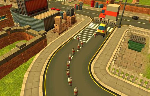 Gameplay screenshots of the Town car parking for iPad, iPhone or iPod.