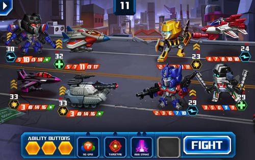 Gameplay screenshots of the Transformers: Battle tactics for iPad, iPhone or iPod.
