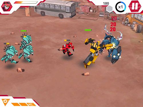 Gameplay screenshots of the Transformers: Robots in disguise for iPad, iPhone or iPod.
