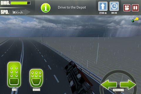 Gameplay screenshots of the Truck driver 3 for iPad, iPhone or iPod.