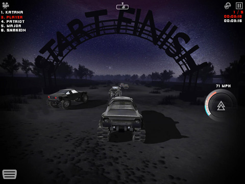 Gameplay screenshots of the Uber racer 3D monster truck: Nightmare for iPad, iPhone or iPod.