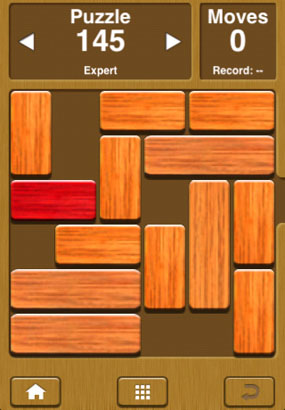 Gameplay screenshots of the Unblock Me for iPad, iPhone or iPod.