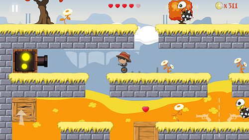 Gameplay screenshots of the Unicycle boy for iPad, iPhone or iPod.