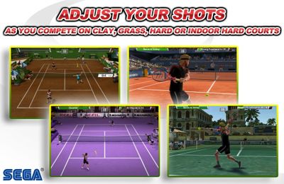 Gameplay screenshots of the Virtua Tennis Challenge for iPad, iPhone or iPod.