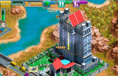 Gameplay screenshots of the Virtual City 2: Paradise Resort for iPad, iPhone or iPod.