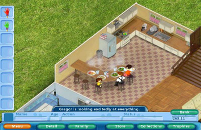 Gameplay screenshots of the Virtual Families for iPad, iPhone or iPod.