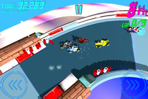 Gameplay screenshots of the Virtual mini race for iPad, iPhone or iPod.