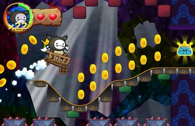 Gameplay screenshots of the Wacoon Jump! – Super Land Platformer for iPad, iPhone or iPod.
