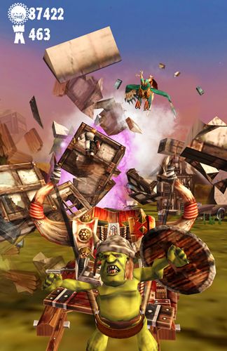 Gameplay screenshots of the Warhammer: Snotling fling for iPad, iPhone or iPod.