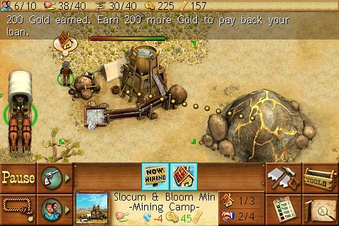 Gameplay screenshots of the Westward for iPad, iPhone or iPod.