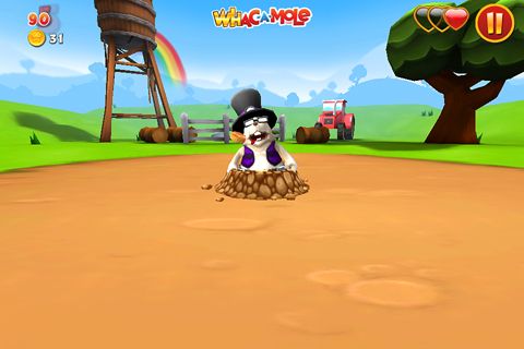 Gameplay screenshots of the Whac a mole for iPad, iPhone or iPod.
