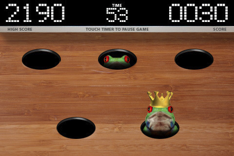 Gameplay screenshots of the Whack it: Frogs for iPad, iPhone or iPod.