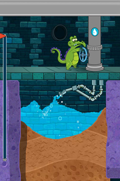 Gameplay screenshots of the Where's My Water? 2 for iPad, iPhone or iPod.