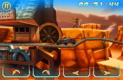 Gameplay screenshots of the Wild West 3D Rollercoaster Rush for iPad, iPhone or iPod.