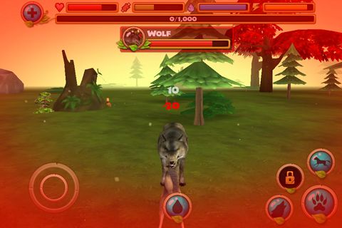 Gameplay screenshots of the Wildlife simulator: Wolf for iPad, iPhone or iPod.